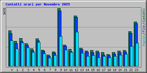 Contatti orari per Novembre 2025